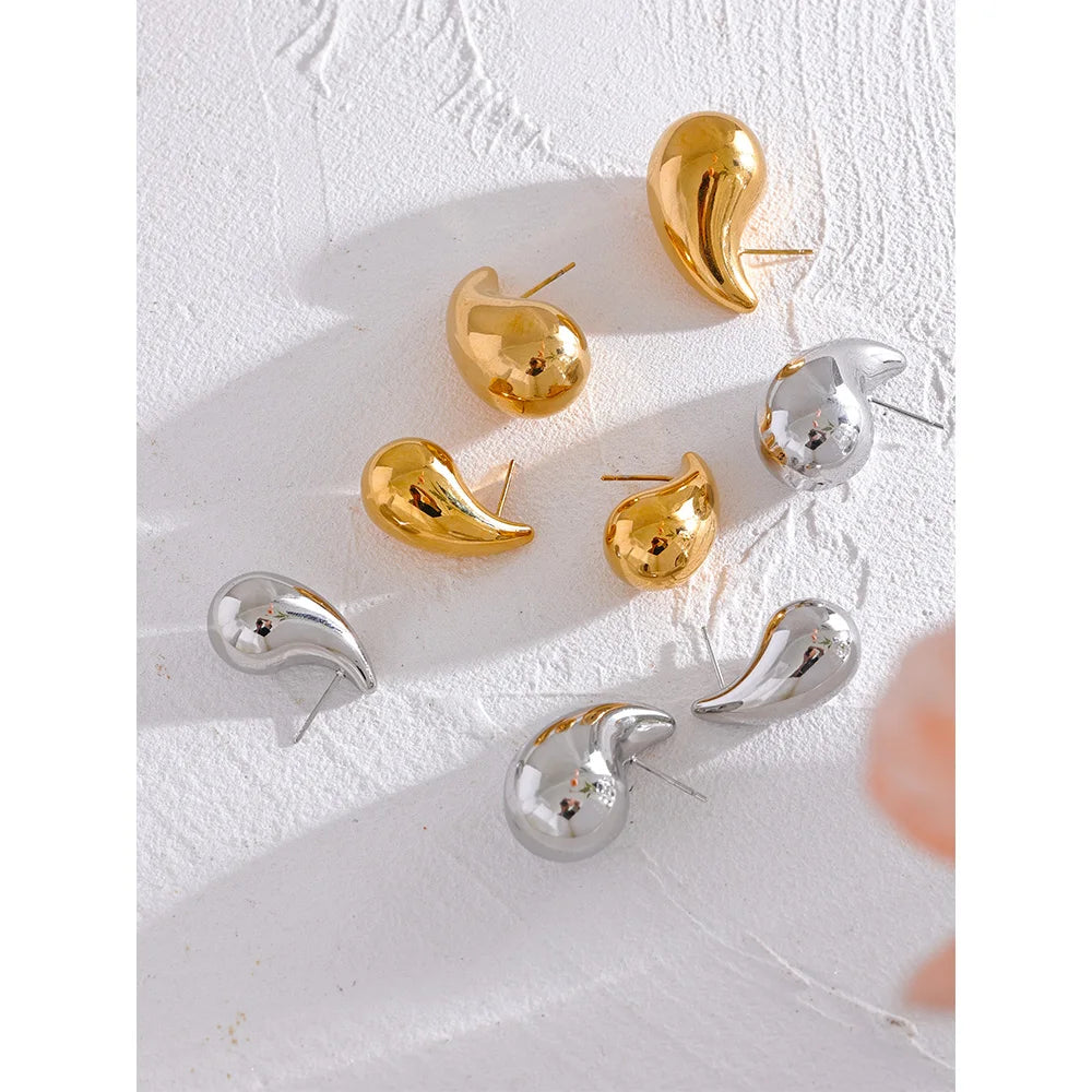 Gilded Water Drop Earrings