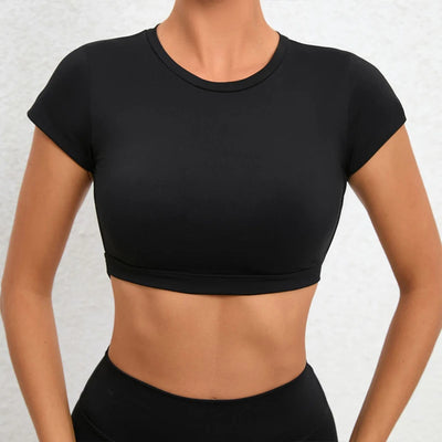 BreezeFit: Crop Tops de Treino Respiráveis ​​Femininos