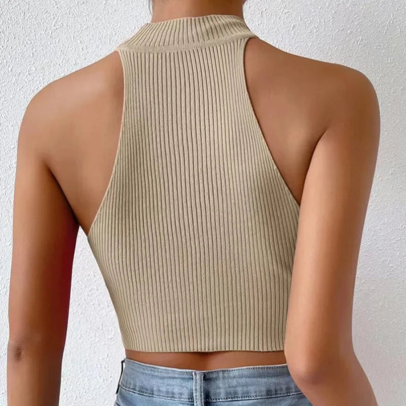 Ribbed Knit Halter