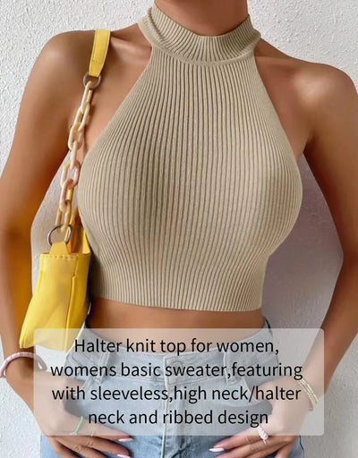 Ribbed Knit Halter