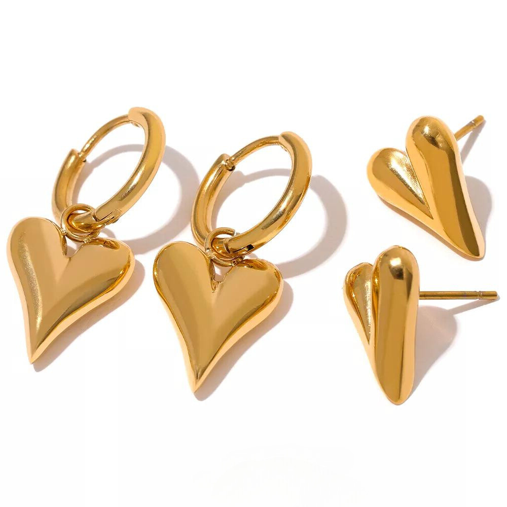 Chic Heart Hoop Earrings